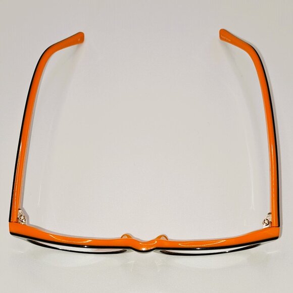 Kids Bold Two-Tone Rectangular Eyeglass Frames - Brown & Orange Sporty & Modern - Picture 4 of 6